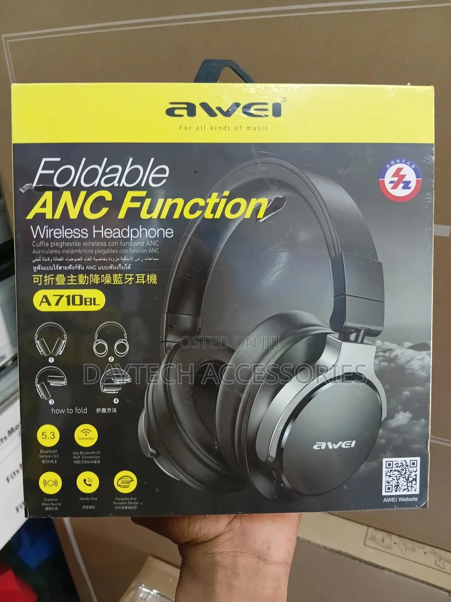 The Awei A710bl Foldable Anc Wireless Headphones