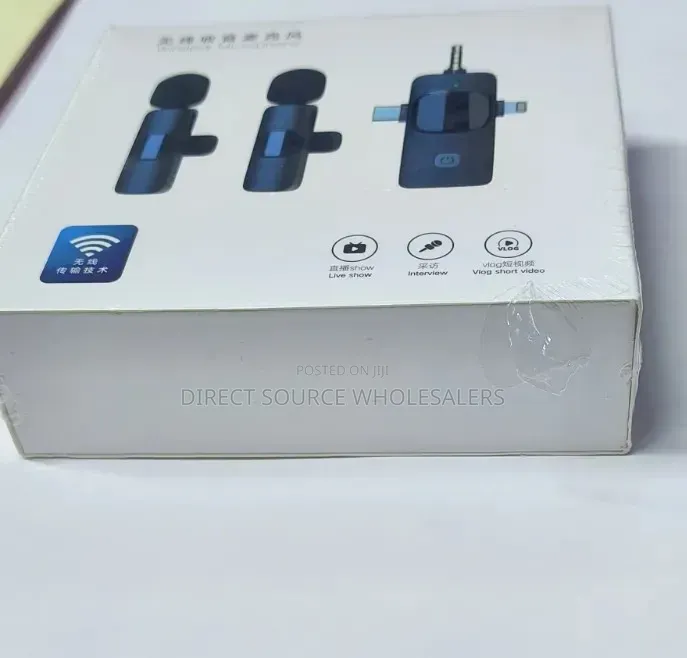  3-in-1 Lavalier Mic for Android, iPhone Camera
 Portable