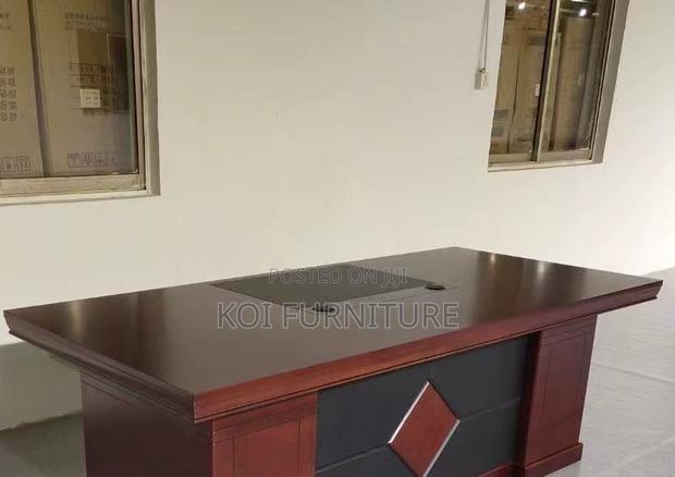 Office Desk; 1.6m Antique Mahogany Executive Desk - thumbnail 2