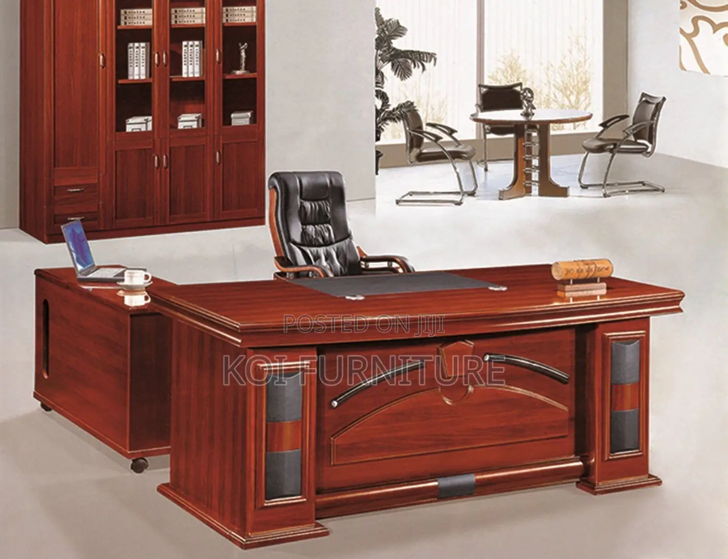 Office Desk; 1.6m Antique Mahogany Executive Desk