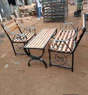 Wood Metallic Benches and a Table for Sale in Nairobi