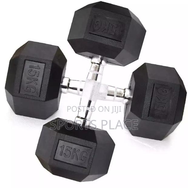 15kg Dumbells - Hexagonal Dumbell - Pair(2)
