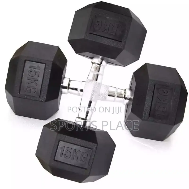 15kg Dumbells - Hexagonal Dumbell - Pair(2)