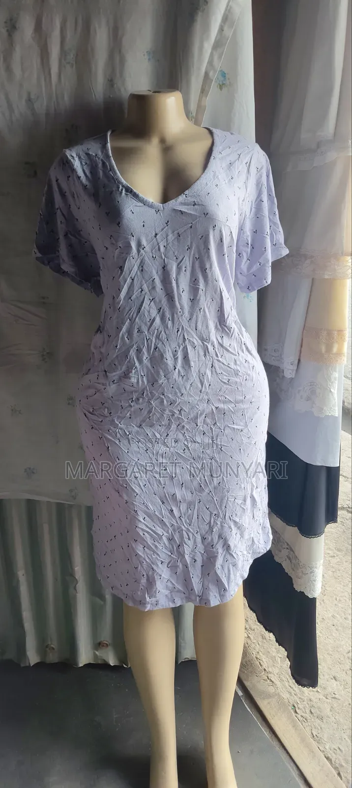 Purple and Flowed Night Wear
