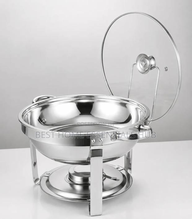 5l Round Stainless Steel Chafing Dishes - thumbnail 2