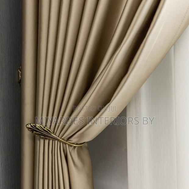 Beige Blackout Curtains: Custom Made Timeless Neutral Elegance - thumbnail 2