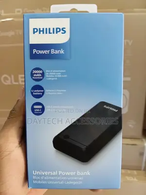 Philips 20,000 Mah Power Bank With Usb-C Input and Li-Polymer Battery