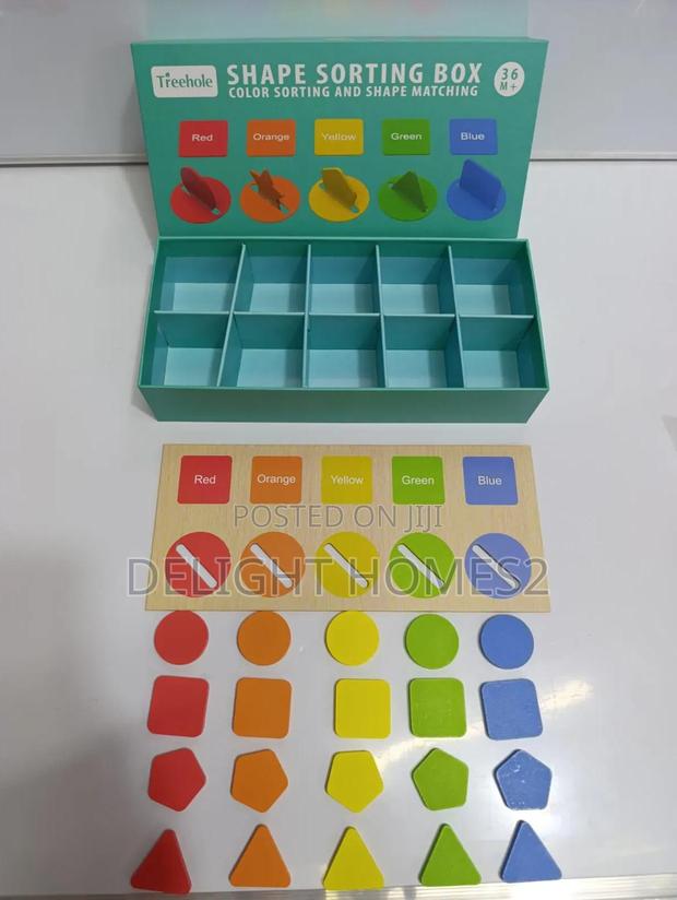 Wooden Shape Sorting Box