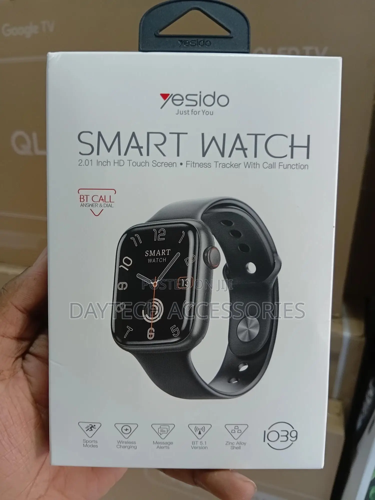 This Is a Yesido Io39 Smartwatch With a 2.01-Inch Hd Display - Black