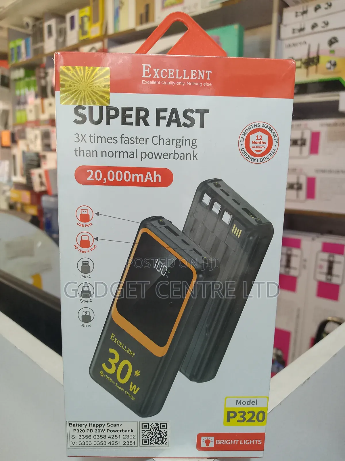 20000mah Excellent Super Fast Power Bank Original