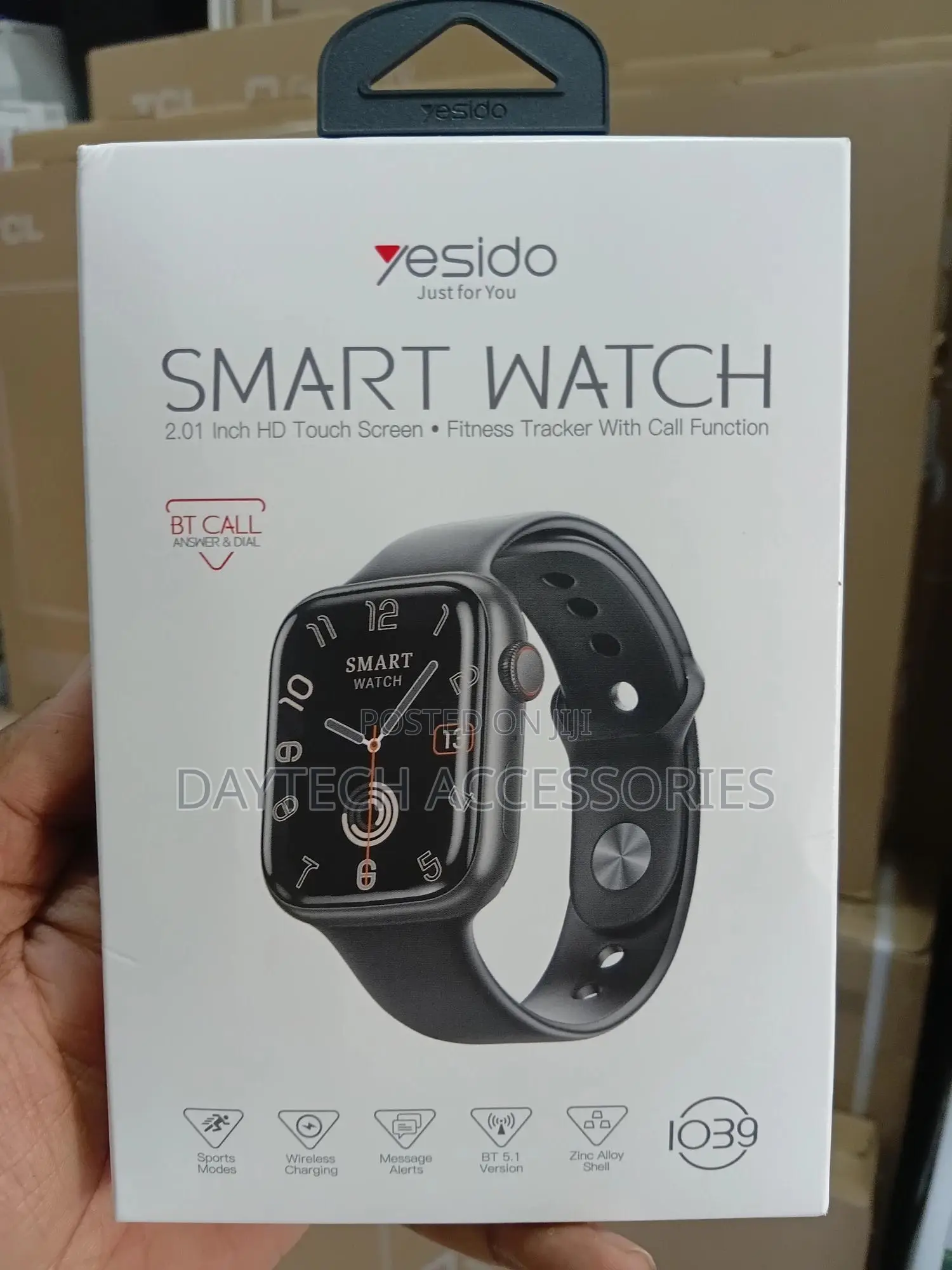 Yesido Io39 Smart Watch 2.01” Hd Screen Bt Call Smartwatch – Black