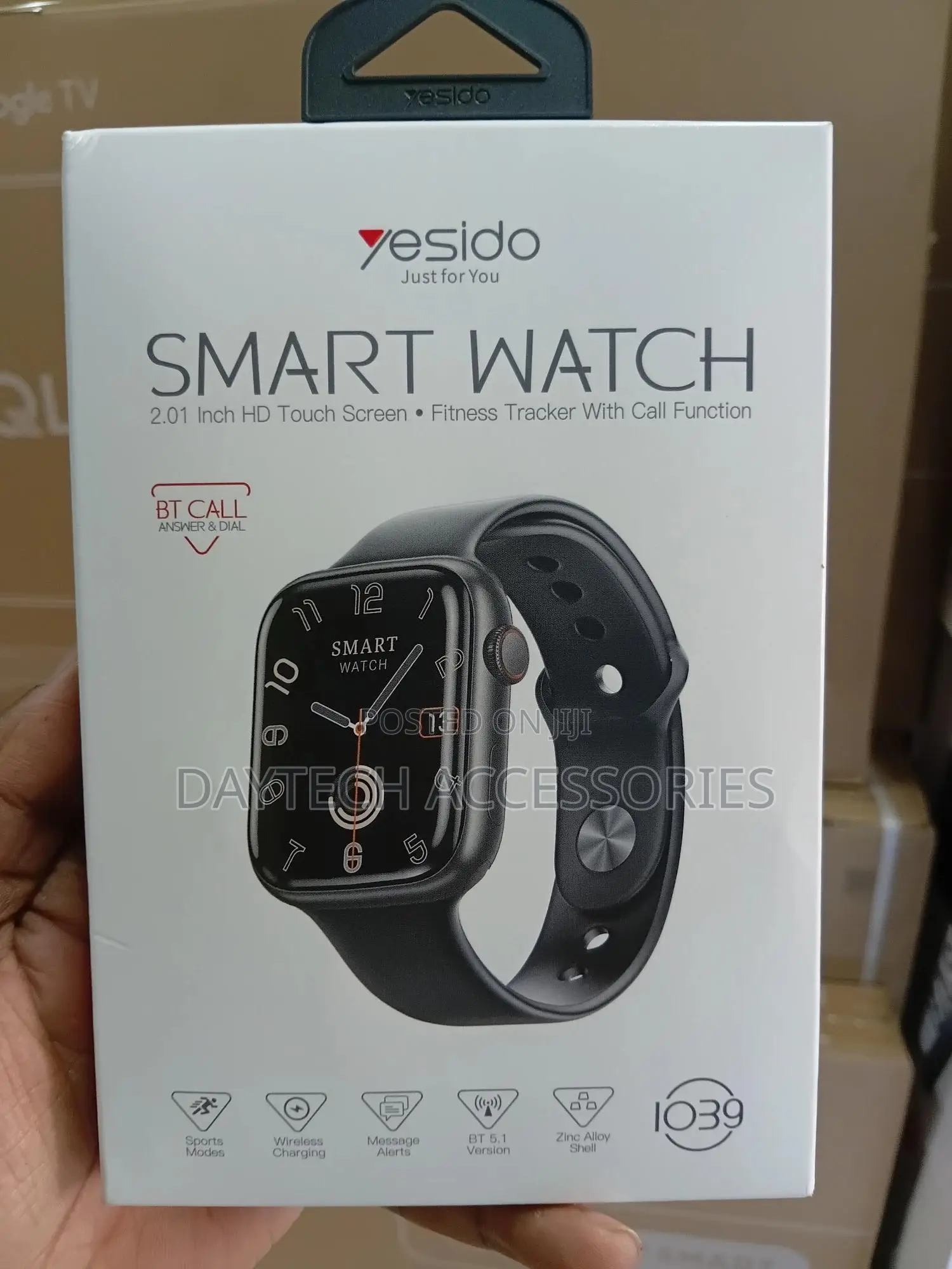 Yesido Io39 Smart Watch 2.01” Hd Screen Bt Call Smartwatch – Black