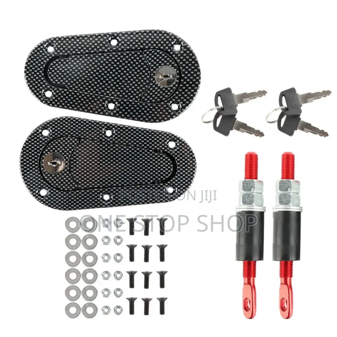 Universal Carbon Finish Hood Lock Latch Pin Kit