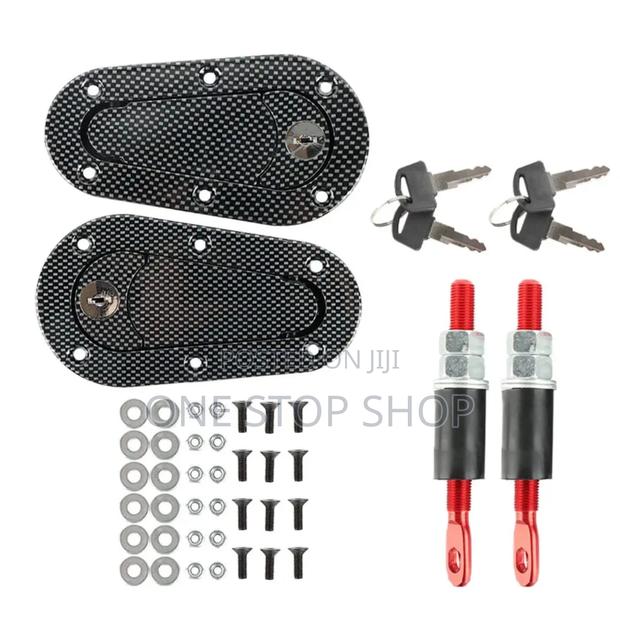 Universal Carbon Finish Hood Lock Latch Pin Kit