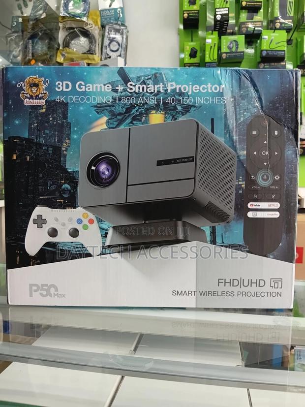 P50 Max Smart Projector + Gaming Console - Black - thumbnail 2