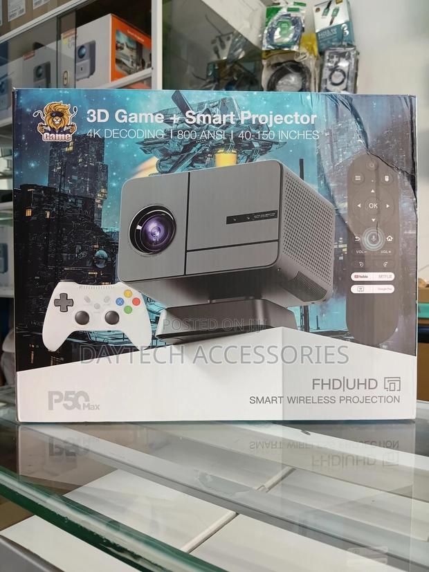 P50 Max Smart Projector + Gaming Console - Black - thumbnail 3