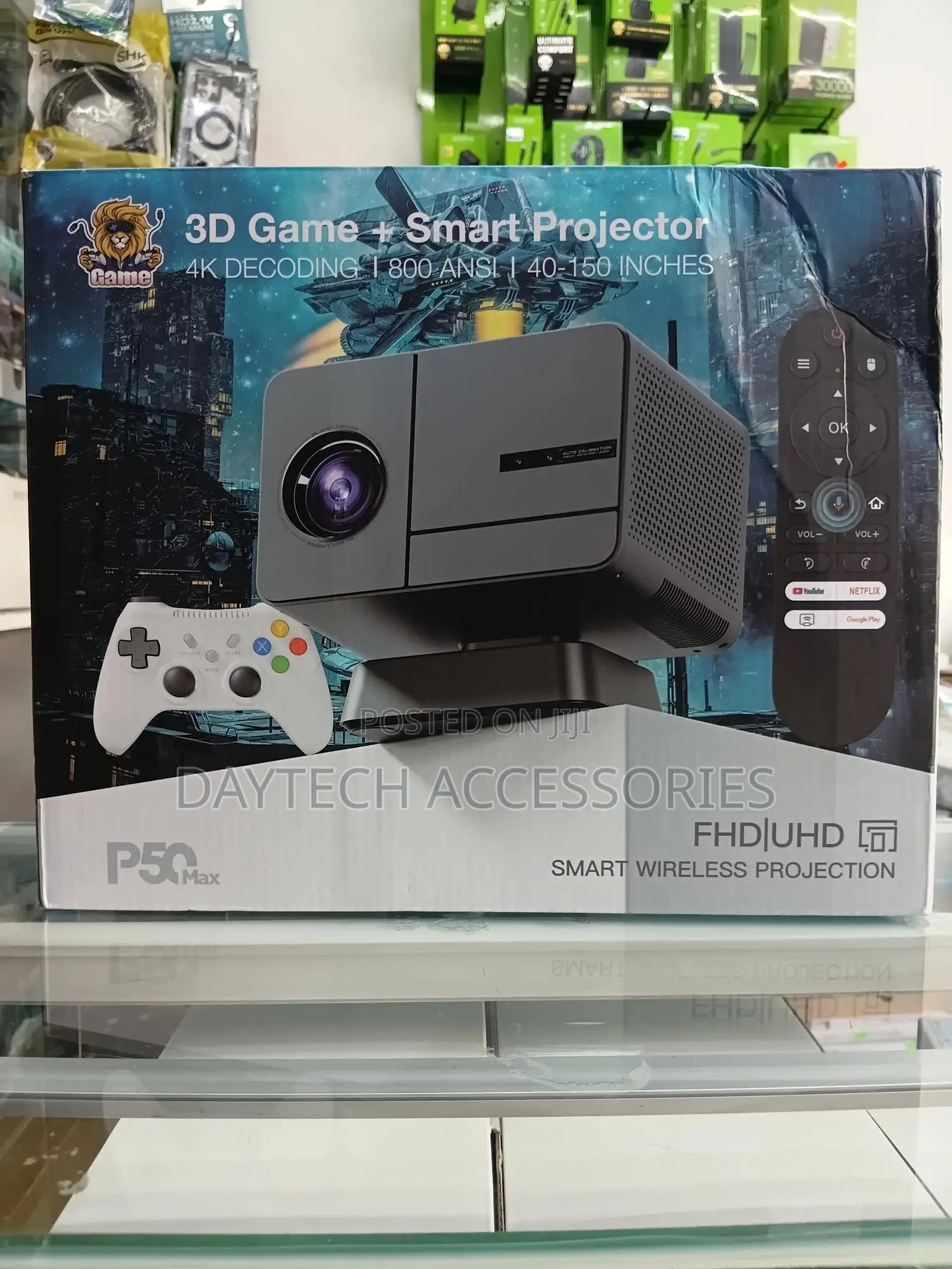 P50 Max Smart Projector With Android Os and Built-in Gaming Support