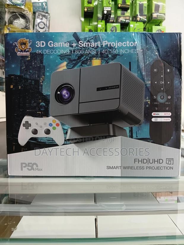 P50 Max Smart Projector With Android Os and Built-in Gaming Support