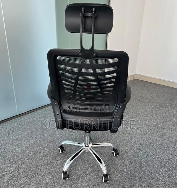 Office Chairs; Headrest Black Ergonomic Office Swivel Fabric Chairs - thumbnail 7