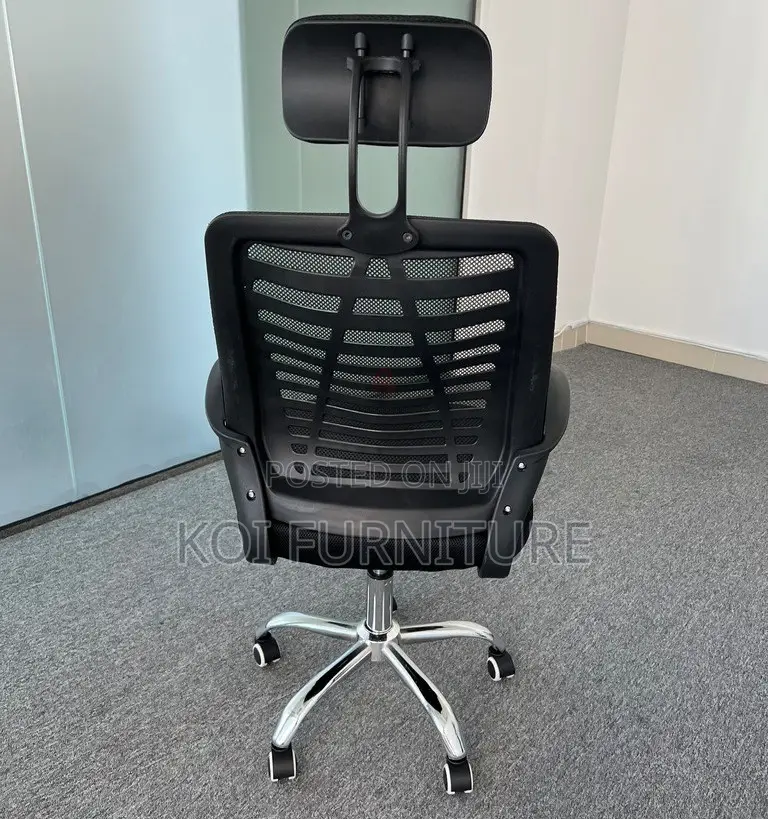 Office Chairs; Headrest Black Ergonomic Office Swivel Fabric Chairs