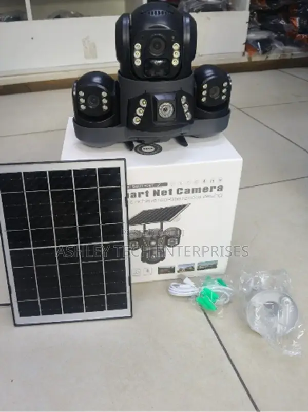 Outdoor Solar CCTV Camera – 3 Lens Smart Security Camera