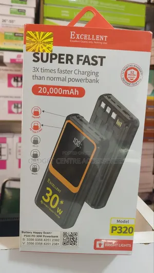 P320 Excellent 20000mah Power Bank Fast Charge
