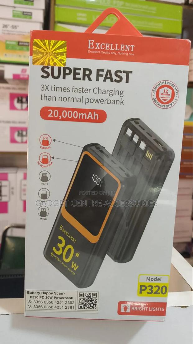 P320 Excellent 20000mah Power Bank Fast Charge - thumbnail 2