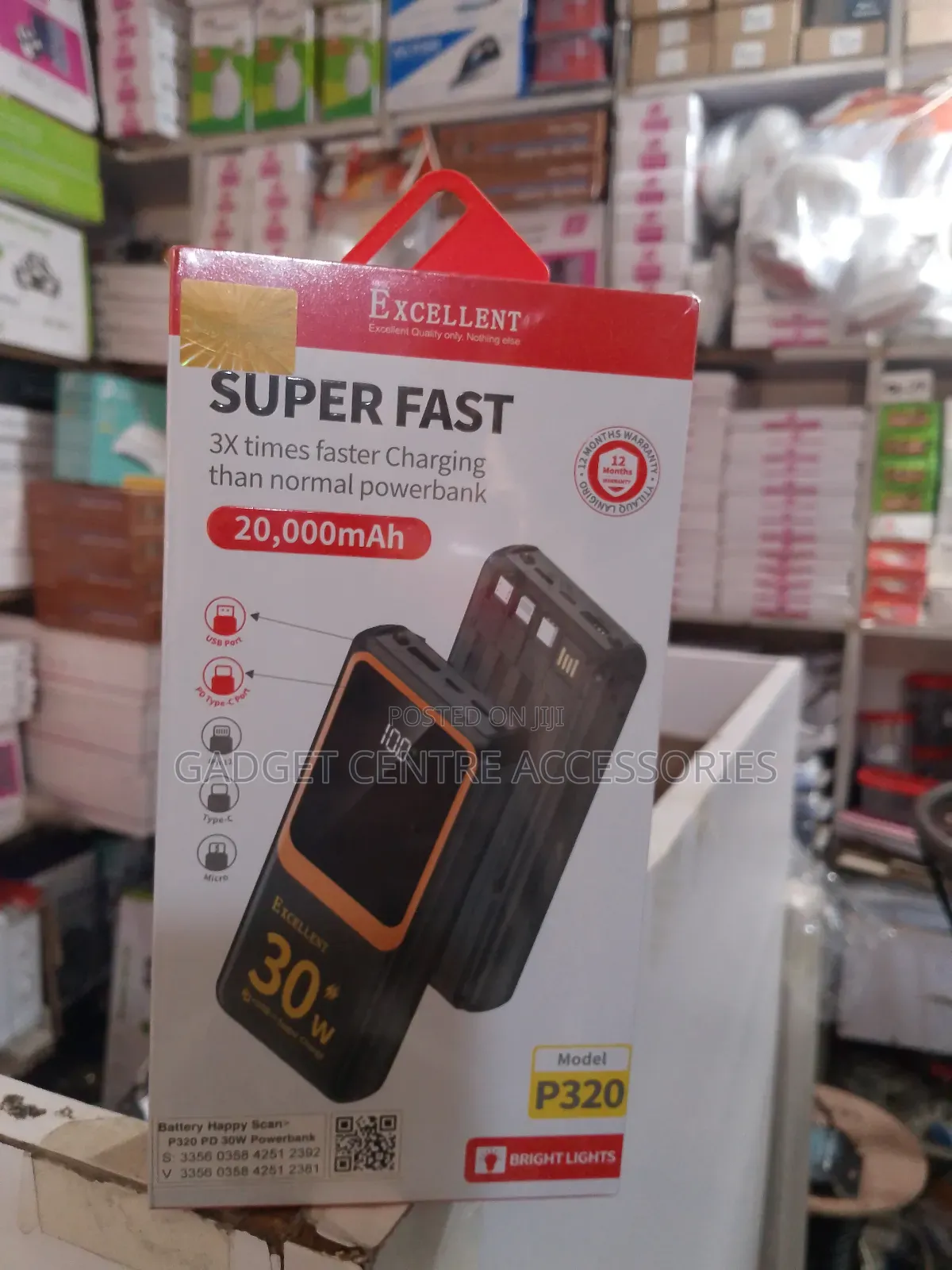 P320 Excellent 20000mah Power Bank Fast Charge