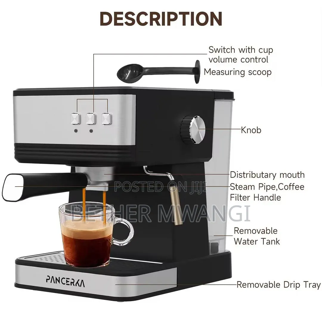19bar Electric Expresso Machine With Steam Wand in Kenya