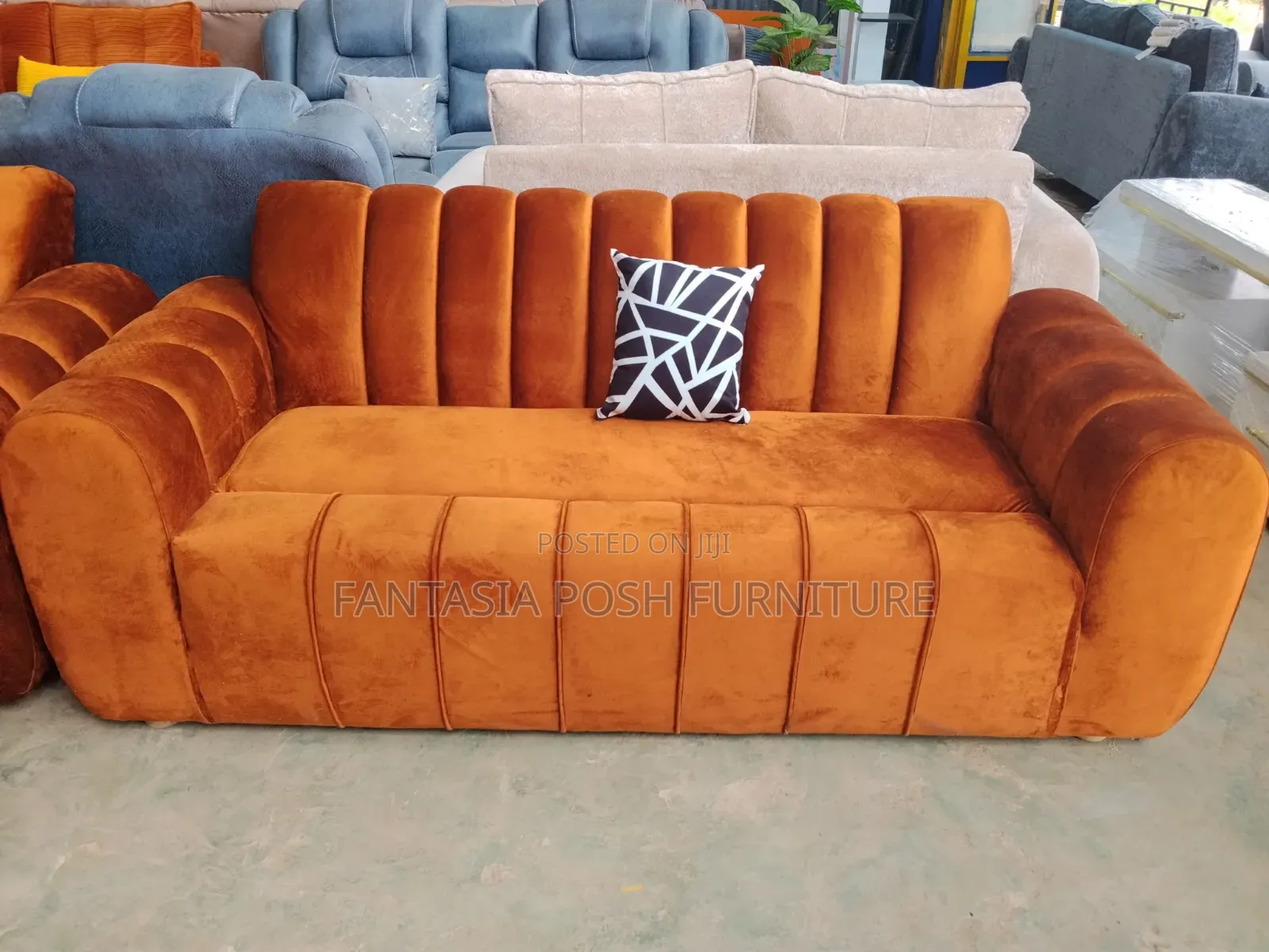 Modern 3-Seater in Orange