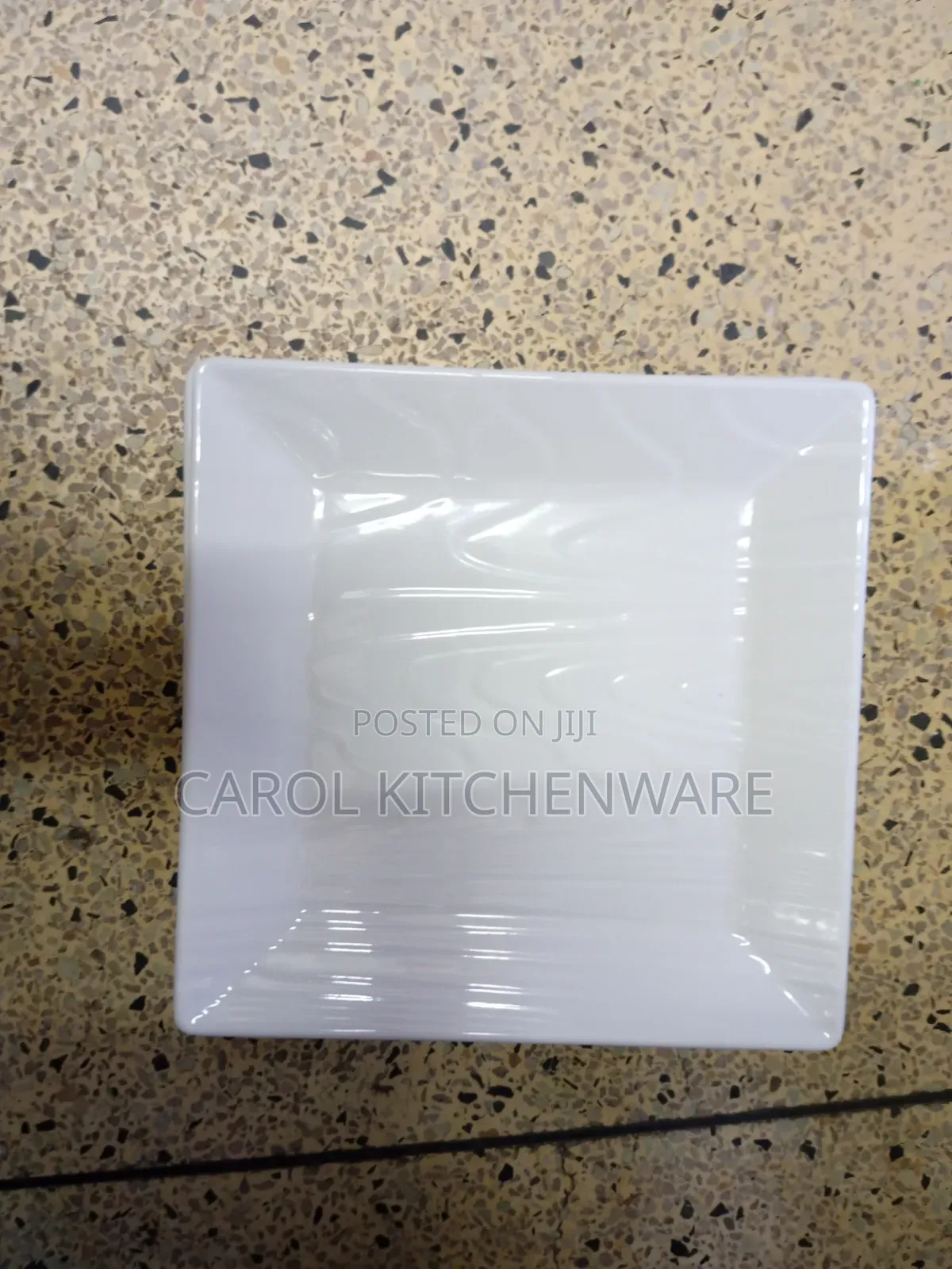 6 Pc White Square Melamine Dinner Plate