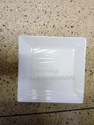 6 Pc White Square Melamine Dinner Plate