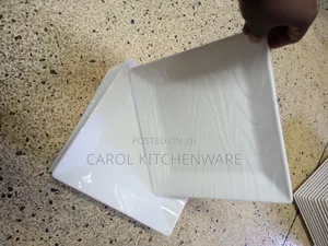 6 Pc White Square Melamine Dinner Plate