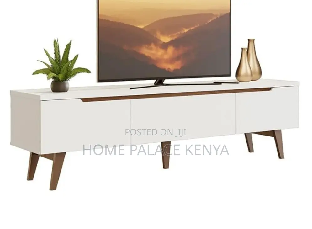 Tv Cabinet: White and Oak Scandinavian Tv Cabinet