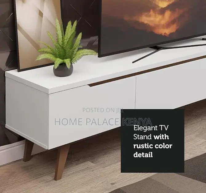 Tv Cabinet: White and Oak Scandinavian Tv Cabinet