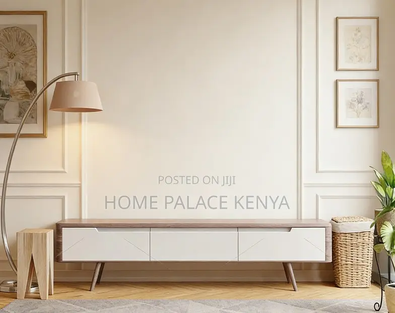 Tv Cabinet: White and Oak Scandinavian Tv Cabinet