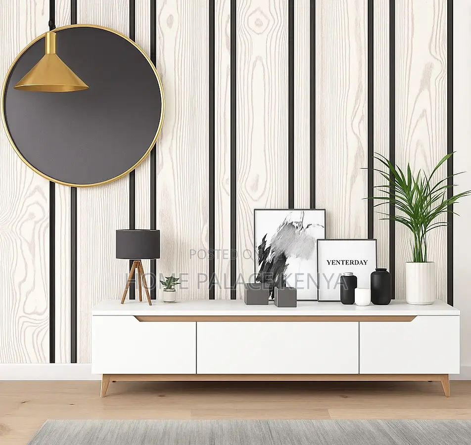 Tv Cabinet: White and Oak Scandinavian Tv Cabinet