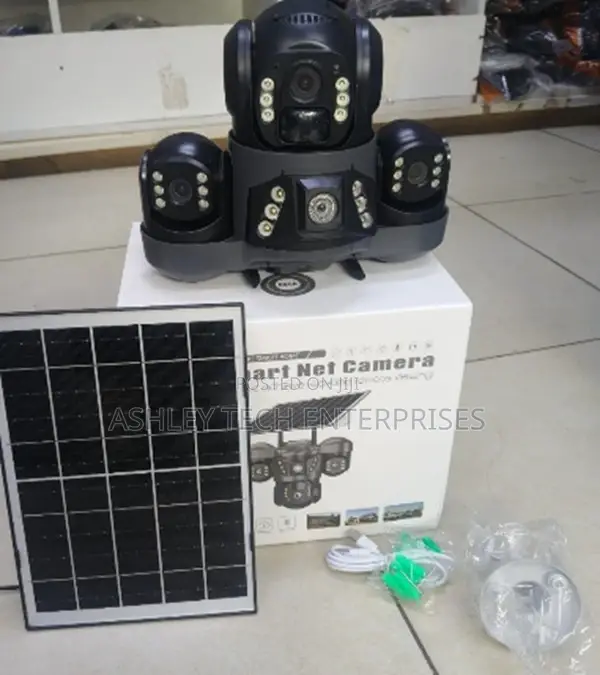 Triple Lens Solar Camera – Waterproof Outdoor Wifi CCTV