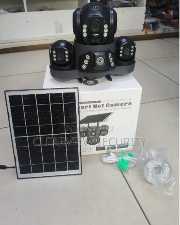 Solar Powered Triple Lens PTZ Security Camera