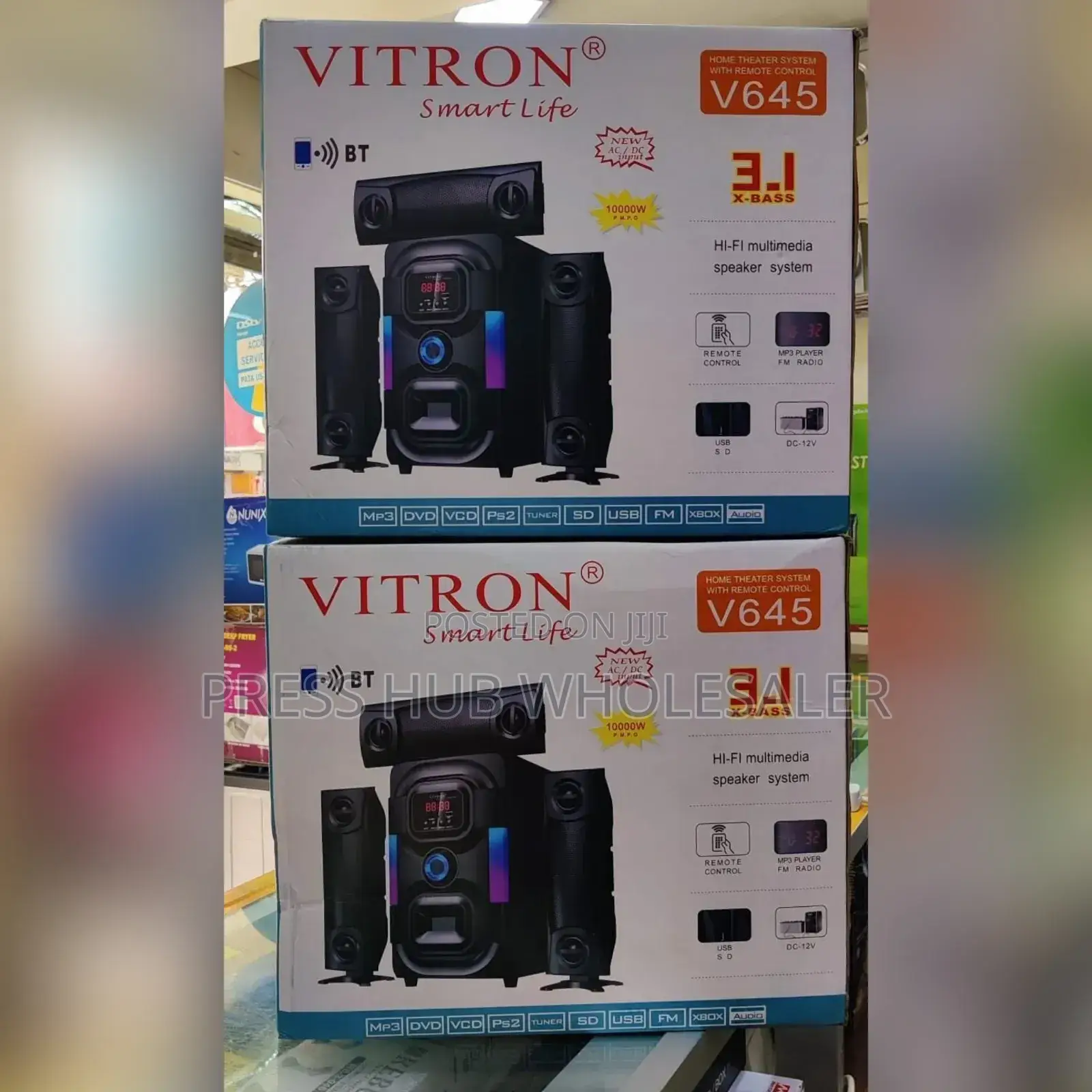 Vitron V645 Sub Woofer Sound System -Bt/Usb/Fm 10,000 Watts