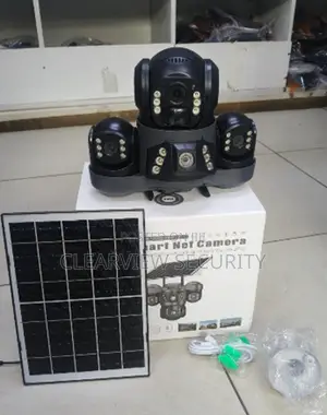 Outdoor Solar CCTV Camera – 3 Lens Smart Security Camera.