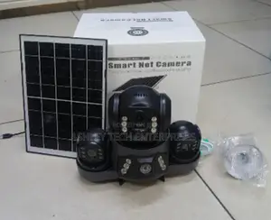 Outdoor Triple Lens CCTV Camera – Solar Powered