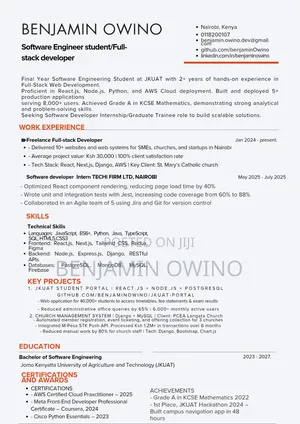 Ats Software Dev Cv Writing in 2 HRS
