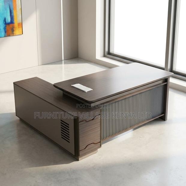 1800mm Imported Wooden L-Shaped Boss Table - thumbnail 2