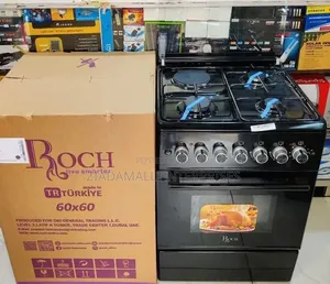 Roch Cooker 60*60 Black 3+1 Elegant Black Standing Cooker Built
