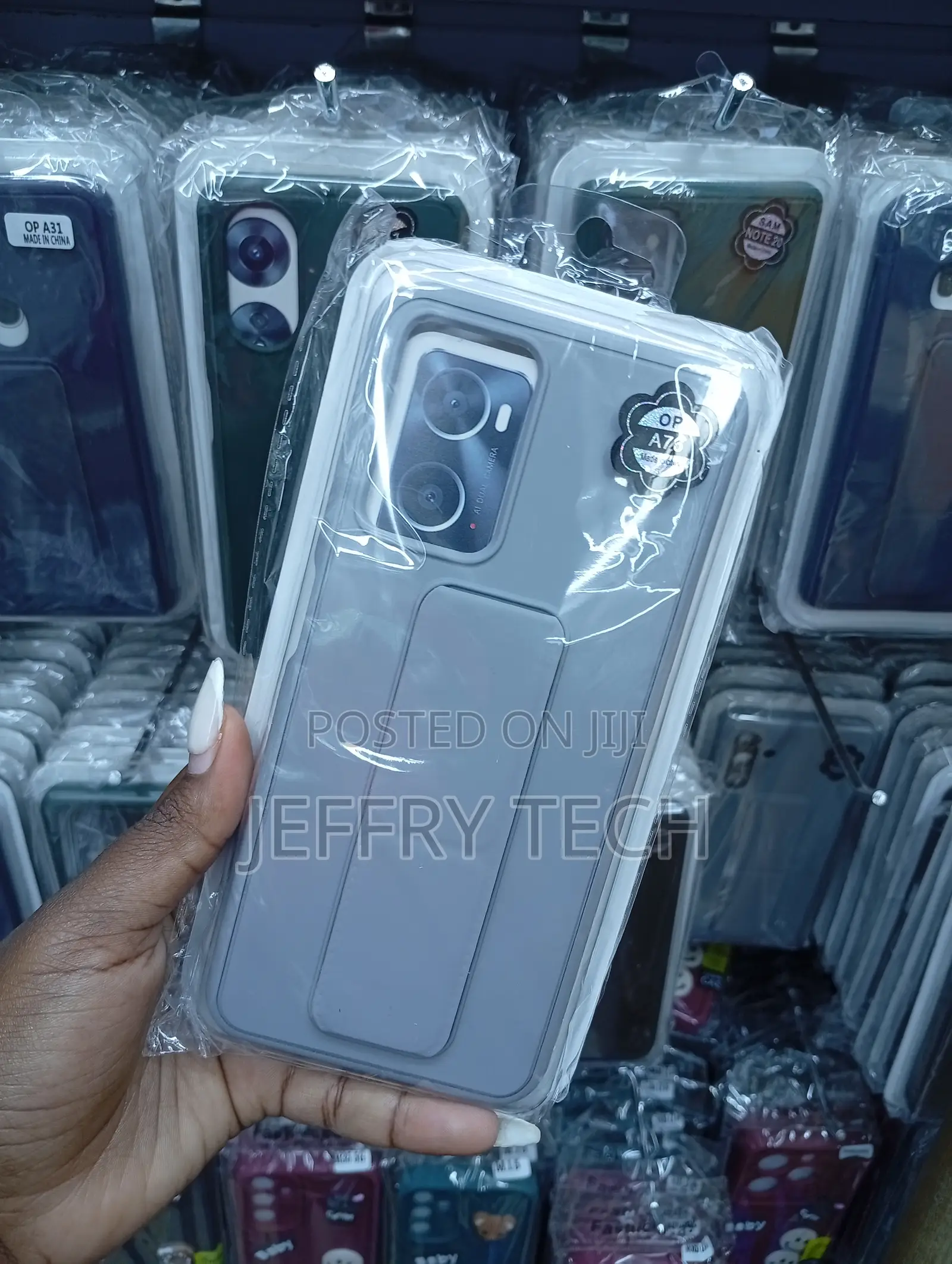 Oppo A76 Gray Silicone Phone Case