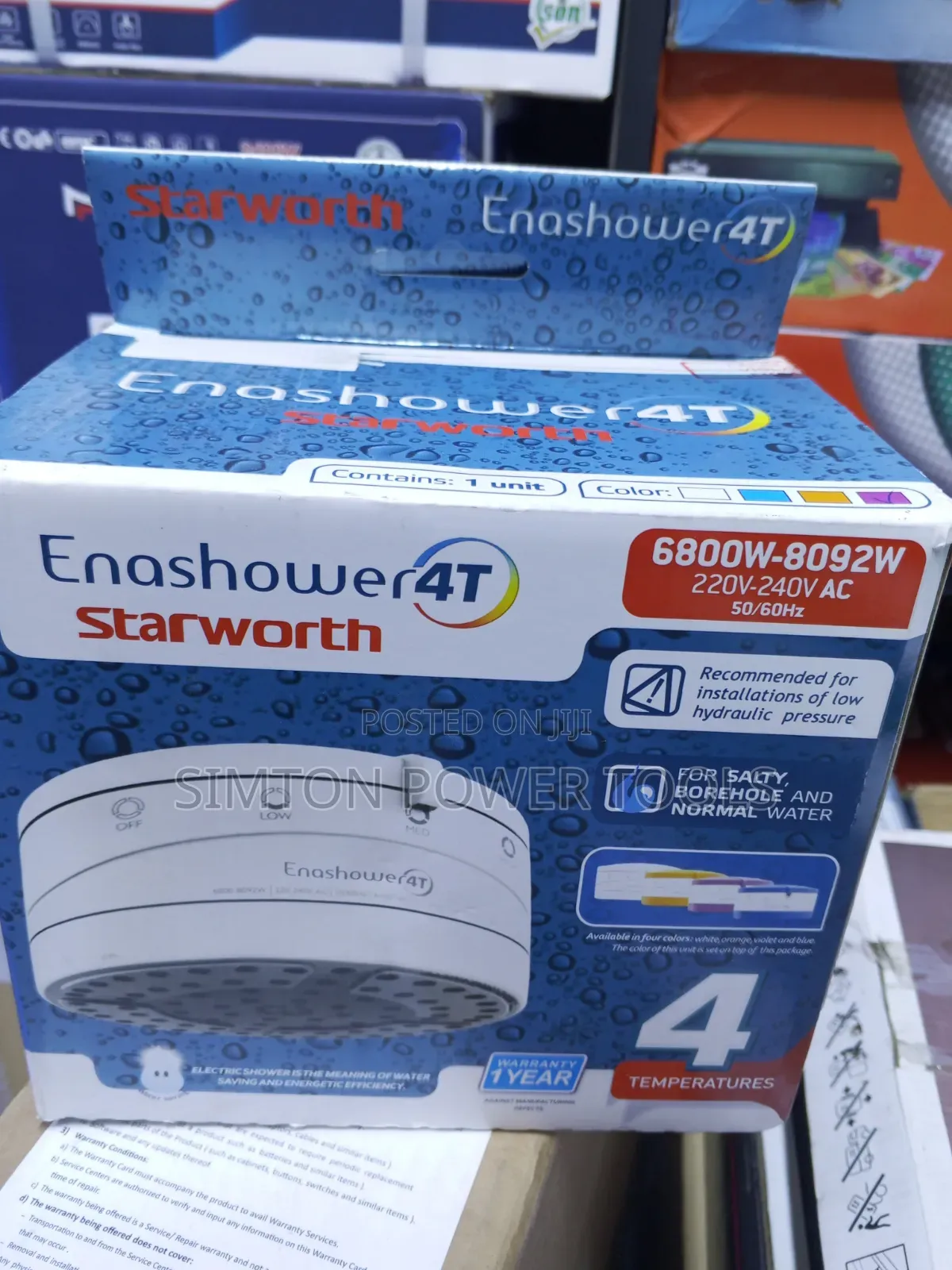 Starworth Electric Enashower 4t