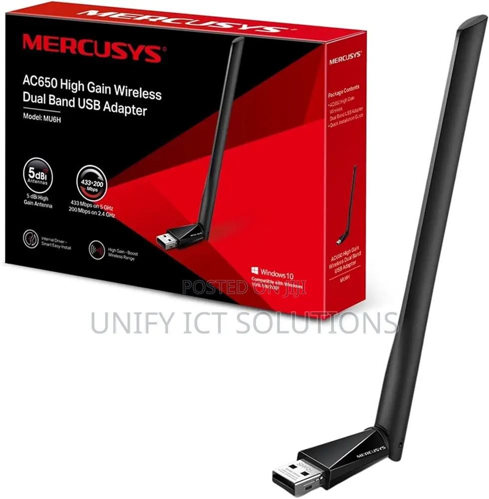 Mercusys Mu6h Ac650 Dual Band Usb Adapter