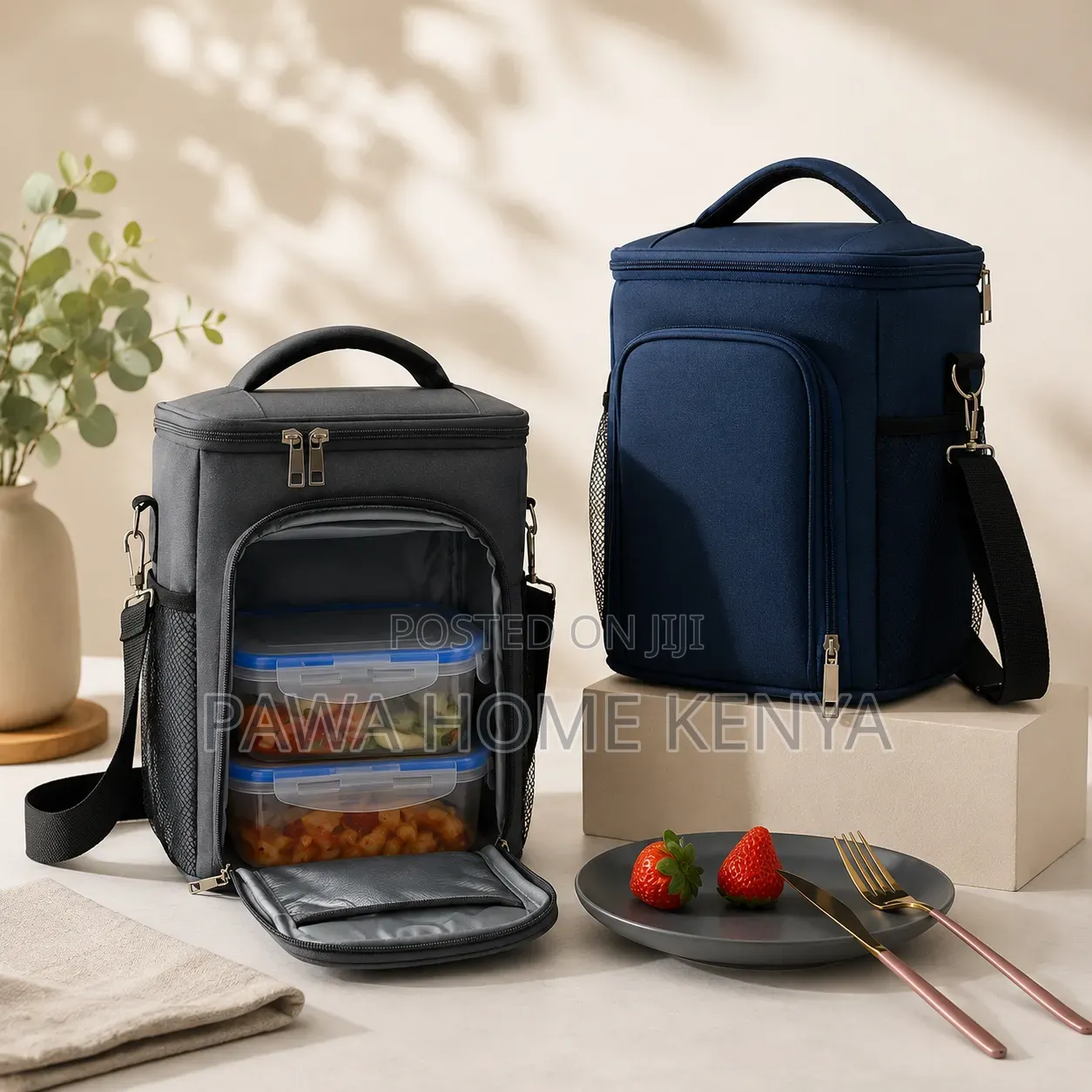 Insulated Lunch Bag With 2 Compartments