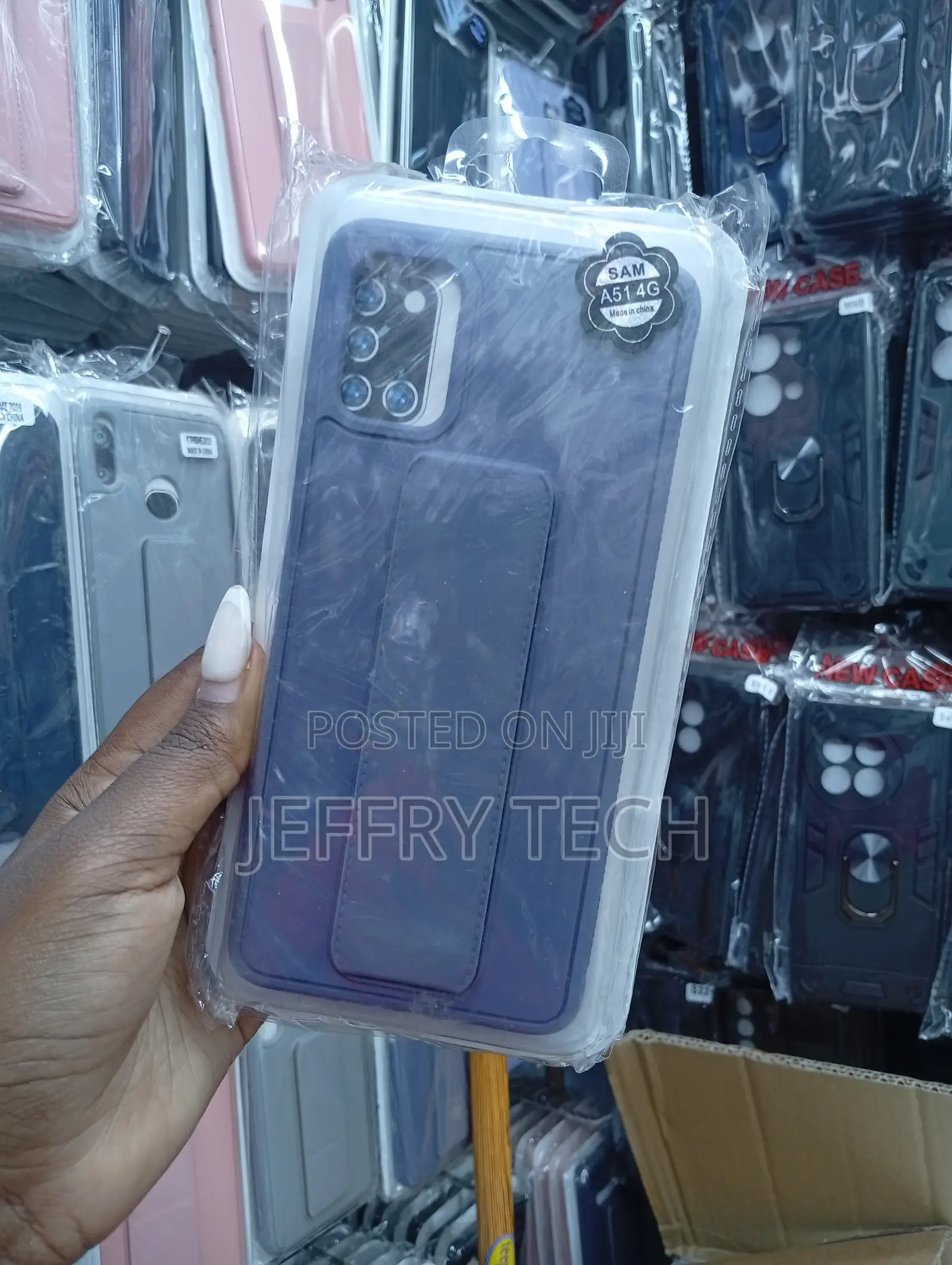 Samsung Galaxy A51 4g Silicone Case With a Foldable Stand Feature.